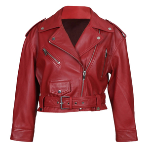 Blouson de moto en cuir d'agneau véritable sur mesure de qualité supérieure pour femmes - Écologique, coupe-vent, prêt pour l'hiver - Product Image 1