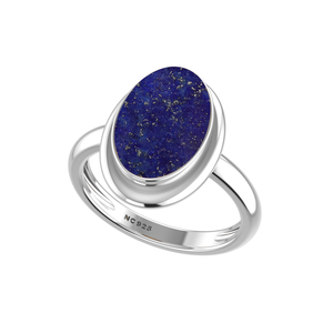 925 argent Sterling bague lunette réglage Lapis Lazuli pierres précieuses mélange formes classique fête de mariage à la mode unisexe - Product Image 2