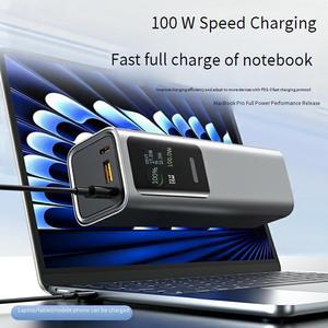 แบตสำรองแบบพกพาความจุสูง10000มิลลิแอมป์ต่อชั่วโมงแบบมีสายและไร้สายที่ชาร์จเร็วแบบ2-in-1เครื่องชาร์จแบตเตอรี่สำรองและสถานีพลังงานอย่างรวดเร็ว - Product Image 2