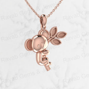 Plata de ley de alta calidad 30x25mm Koala oso hoja en blanco Semi montaje en blanco ajuste encanto colgante para Resina y cenizas trabajo Joyería - Product Image 2