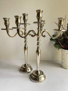 Candelabros dorados de 5 brazos de alta calidad, nuevo diseño, candelabro de aluminio, Metal FAROL DE para el hogar, bodas y decoraciones navideñas - Product Image 3