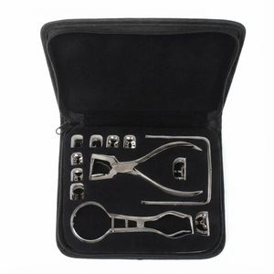 Kit d'instruments dentaires en caoutchouc rose, poinçon en acier inoxydable, pinces, pinces de fixation, ensemble complet - Product Image 3