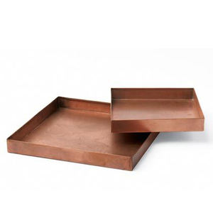 Bandeja para servir de madera de último diseño con mango de hoja de latón para decoración de centros de mesa Diseño único Mango Madera Servir alimentos - Product Image 5