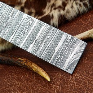 มีดแท่งเหล็กดามัสกัสทำด้วยมือมีดดีไซน์ล่าสุดสำหรับผู้ผลิตมีด - Product Image 3