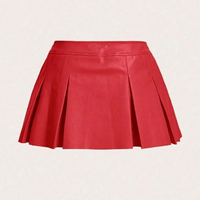 Jupe trapèze vintage en cuir véritable de qualité supérieure pour femme, anti-plis, personnalisable (logo, couleur, taille) – Vente en gros