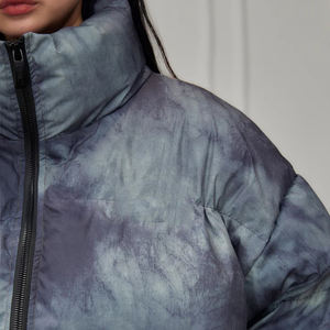 Veste d'hiver matelassée pour homme, design 2026, col montant, style bomber, veste d'extérieur avec style tie-dye chaud, mode masculine en gros - Product Image 3