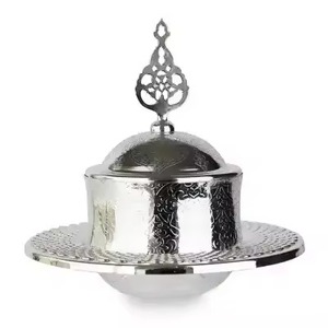 Decorative Khajoor & <b>Chocolate</b> Bowl Handmade Use for Home and Restaurant Shiny Silver Color Metal Date Bowl Table - Product Image 1