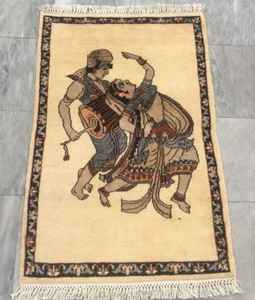 Tapis Vintage Afghan Noué À La Main Superbe Pictorial Home Decor Personnalisable 5x8 6x9 9x12 Tailles et Couleurs - Product Image 1