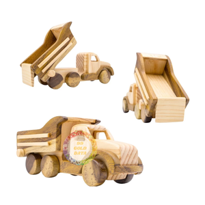 Camions jouets en bois naturel faits à la main pour enfants-Véhicules de construction éducatifs Montessori-Caryln 0084935825297 - Product Image 3