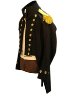 Vestes matelassées lavées pour hommes, style vintage britannique, imperméables, grande taille, tunique d'hiver, tressées, style hussard, vente en gros