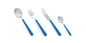 Ensemble de couverts électriques à manche bleu argenté couverts modernes en acier inoxydable pour salle à manger mariage maison cuisine et usage quotidien - Product Image 6