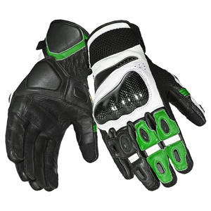 Gants de course personnalisés de haute qualité Protection de la paume Compatibilité de l'écran tactile Fermeture à boucle de crochet 100% Cuir Cabretta véritable - Product Image 6