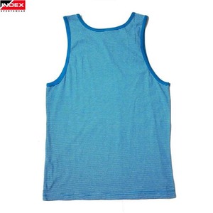 Camiseta sin mangas a rayas para hombre INDEX, cuello redondo, tejida, transpirable, de poliéster, informal, deportiva - Product Image 6