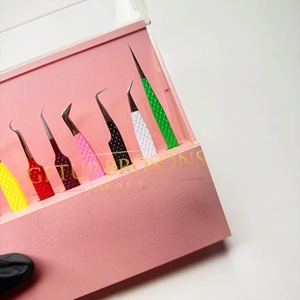 Meilleure pince à cils anti-magnétique et anti-statique GETUP BROSONS IMPEX 10 mm en acier inoxydable coloré pour isolation et volume - Product Image 3