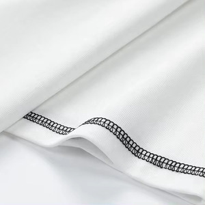 Camiseta de punto de contraste de algodón 100% de alta calidad, camiseta de talla grande para hombre, camisetas de punto de contraste con logotipo de impresión personalizada - Product Image 6