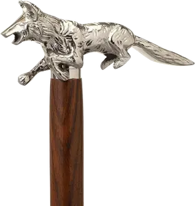 Designer brass Fox Handle Unique Style Wooden Walking Stick for adults