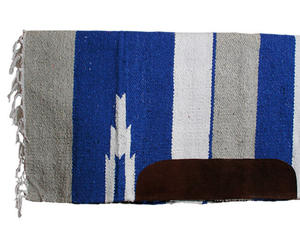 Vente en gros équestre 100% tapis de selle Western en feutre de laine mérinos avec design tissé coloré - Product Image 3