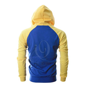 เสื้อฮู้ดมีซิปสำหรับผู้ชายผ้าฝ้ายผสมมีซิปใหม่ - Product Image 3