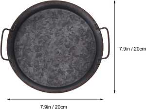 Plateau rond en fer forgé, plateau de présentation, accessoire photo, plateau alimentaire, plateau de service décoratif - Product Image 6