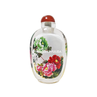 Tabatière en verre peinte à la main de Chine traditionnelle de luxe 15cm Design floral antique pour la décoration intérieure et les cadeaux