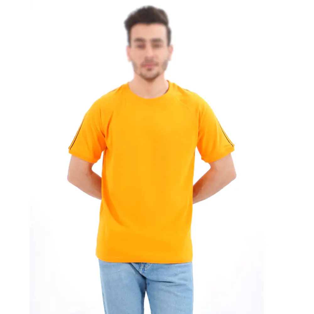 Camisetas de alta calidad hechas en Pakistán de color amarillo para hombres, camisetas lisas de algodón de nuevo estilo al por mayor de Benefit Enterprises