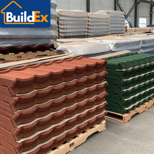 Nouveauté, couleurs personnalisées, garantie 50 ans, tuiles de toiture en métal revêtues de pierre <span class=keywords><strong>Tudor</strong></span>, bardeaux de toiture galvanisés pour les maisons africaines - Product Image 4