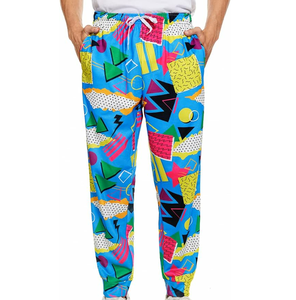 Breathable Lightweight Custom <b>Polyester</b> Heat-Transfer Printed 3D Printed Straight Pattern <b>Joggers</b> Sweatpants for <b>Men</b> - Product Image 3