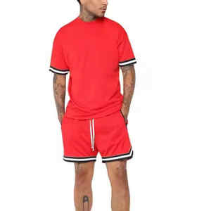 2025 haute qualité mode nouveau Streetwear été à manches courtes T-shirt et ensemble court hommes vêtements de sport survêtements - Product Image 1