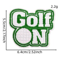 Patchs brodés personnalisables les plus vendus pour le golf, grands patchs sportifs en PVC thermocollants, sequins en forme de cœur pour chapeau
