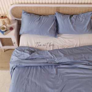 ชุดผ้าปูเตียงผ้าไหมธรรมชาติแสนสบายชุดเครื่องนอนผ้าลินินระบายอากาศลายทางสำหรับบ้านโรงแรมและงานแต่งงานแบบพกพา - Product Image 3