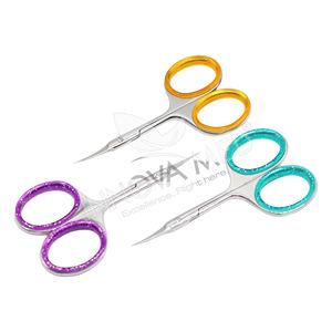 Outil de pédicure professionnel ciseaux à cuticules pour ongles ensemble de manucure écologique Style moderne coloré poignée ronde ciseaux de manucure - Product Image 1