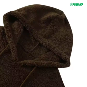 Sudadera con Capucha Sherpa 100% Algodón, Hombros Caídos, Invierno, Alta Calidad, Transpirable, Secado Rápido, Unisex, Envío Inmediato - Product Image 6