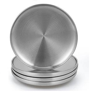 Assiette de fond polie argentée mate de qualité supérieure, écologique, fabriquée à la main, de grande valeur avec plusieurs pièces - Product Image 4