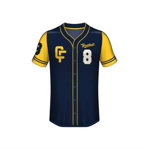 Camiseta de béisbol con botones transpirable de diseño personalizado, Camiseta deportiva de manga corta de talla grande con logotipo impreso del equipo - Product Image 1