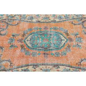 พรมวินเทจขนาด 4.3x9.1 ฟุต พรมตุรกี พรมขนสัตว์สีส้มสไตล์ตะวันตกเฉียงใต้ - Product Image 4