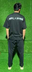 เสื้อยืดสตรีทแฟชั่นผ้าคอตตอนทรงโอเวอร์ไซส์ออกแบบได้ตามที่ต้องการน้ำหนักมาก - Product Image 2