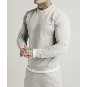 High Street Plus Size Conjunto de chándal para hombre Liso Slim Fit Color blanco y negro Gimnasio Jogging Hombres Chándal de sudor - Product Image 2