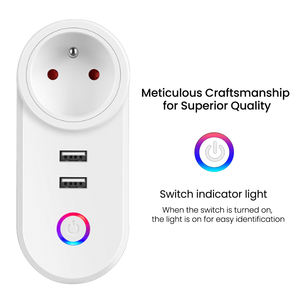Prise murale intelligente Wifi HONPNK EU US UK AU <span class=keywords><strong>FR</strong></span> JPN IT SE BR Inde, prise électrique multi-prises avec double port USB - Product Image 5