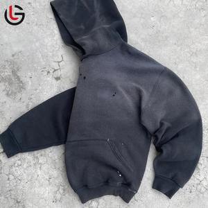 Top 2025 meilleure vente personnalisée de haute qualité hommes lavage à l'acide sweats à capuche hiver 100% coton polaire séchage rapide et respirant qualité supérieure - Product Image 4