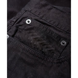 Short en jean noir taille moyenne Style décontracté hommes haute qualité respirant tricoté tissage Logo personnalisé fait Pakistan solide - Product Image 5