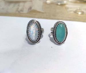 Vintage 925 Sterling Silver Bezel <b>Set</b> <b>Ring</b> 8x10mm Oval Shape Malachite Cabochon Thick Band US Size 9-35 for Weddings Parties - Product Image 3