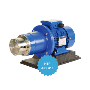Pompe rotative a palette ad azionamento magnetico ad alta pressione mod. HTP AISI 316 autoadescante a secco in acciaio inossidabile a basso flusso e alto - Product Image 1