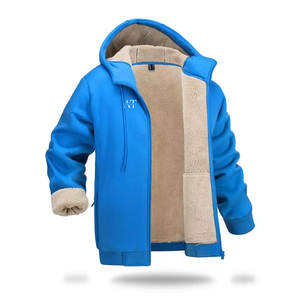 Chaquetas Sherpa protectoras cálidas de invierno con cuello levantado personalizado, chaquetas transpirables estándar de talla grande para hombre, chaquetas Sherpa al por mayor - Product Image 4