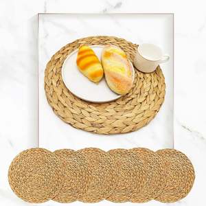 Wholesale Custom Natural Woven Bamboo <b>Placemats</b> Non-Slip <b>Seagrass</b> Thick Rattan Handmade Braided Dinner Tablemat - Product Image 1