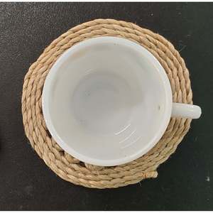 Juego de 4 posavasos de yute hechos a mano de Mukherjee, alfombrillas y almohadillas de 5 pulgadas para una experiencia de té mejorada - Product Image 5