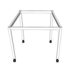 Modern Minimalist Movable FOS Mobile <b>Table</b> 120x60cm Rubber Wood with Iron Legs FOS019 - Product Image 5
