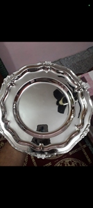 Gran oferta, precio barato, bandeja personalizada de Metal, forma ovalada con diseño de esquina, alta calidad y acabado para cafetería y hoteles, chapado en plata - Product Image 4