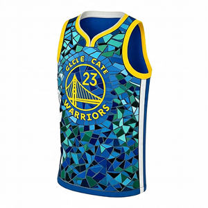 Maillots de basket-ball pour hommes personnalisés en gros maillots de basket-ball de haute qualité ajustés par sublimation complète ensembles respirants de grande taille - Product Image 1