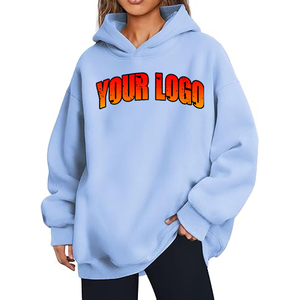 Sweat à capuche imprimé surdimensionné de haute qualité, personnalisable, pour femme, automne, sweat-shirts, couverture TV pour canapé, design avant - Product Image 4