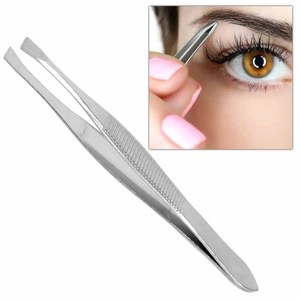 Pinza para Cejas de Acero Inoxidable, Depilación, Punta Inclinada, Pinza de Precisión para Extensión de Cejas - Product Image 3
